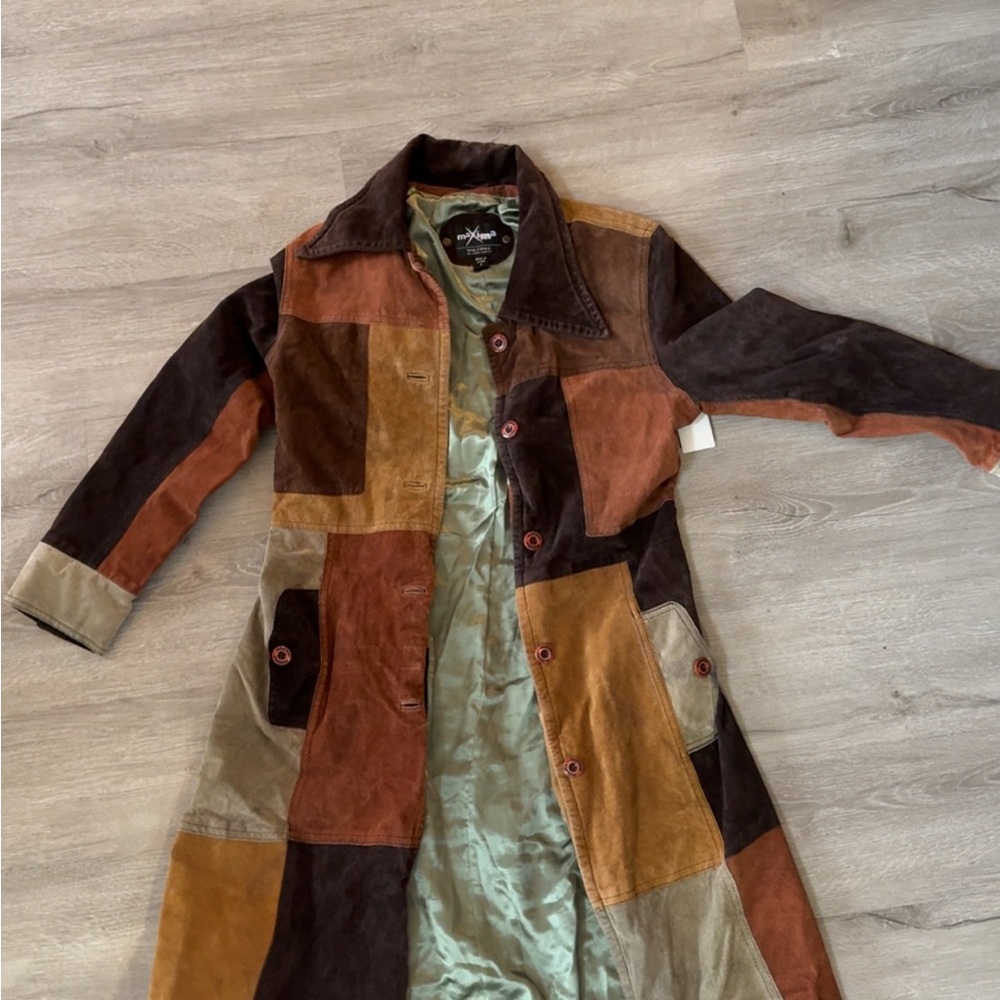Patchwork Long Coat - image 3